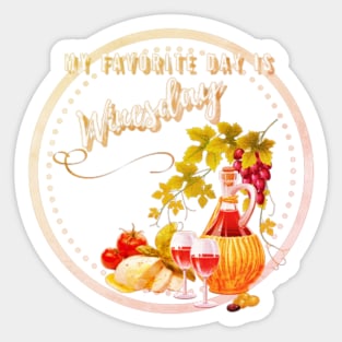 My Favorite Day Is Winesday Sticker